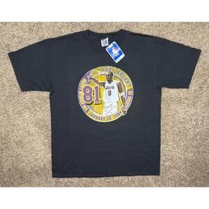 Y2K Kobe Bryant Shirt Men Sz Xl Los Angeles Lakers 81 Points Black 1-22-2006 Nwt